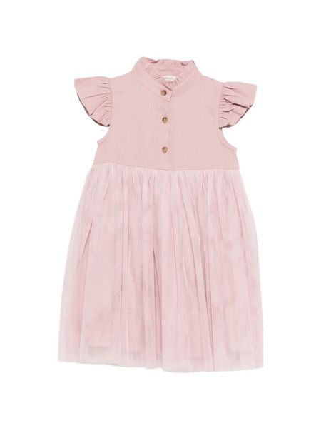  Donsje Fleurance Ruffled High-neck Dress - Purple 