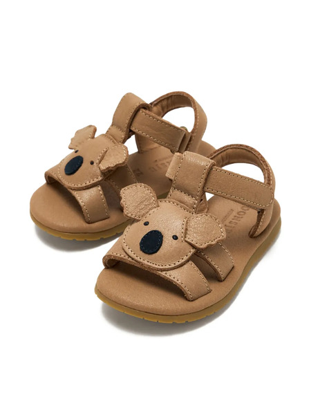  Donsje Koala-face Leather Sandals - Neutrals 