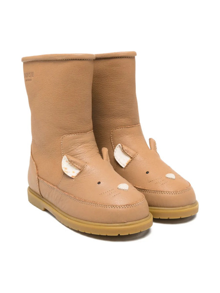  Donsje Mouse-face Leather Boots - Neutrals 