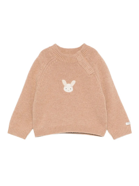  Donsje Rabbit-embellished Crew-neck Knit - Neutrals 
