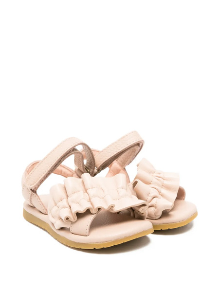  Donsje Ruffled Leather Sandals - Pink 
