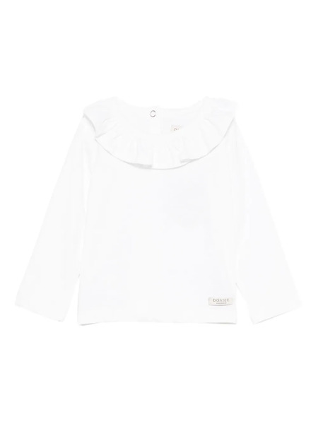  Donsje Ruffled Long-sleeve Top - White 