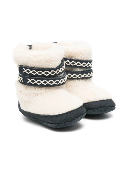  Donsje Shearling Patterned-strap Boots - Blue 