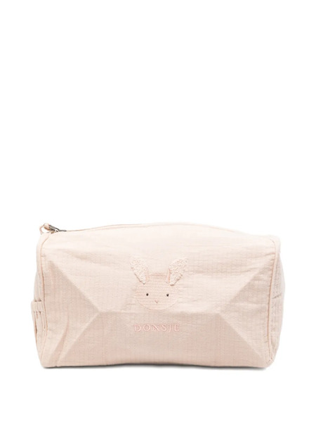  Donsje Tebbe Rabbit-embroidery Wash Bag - Pink 