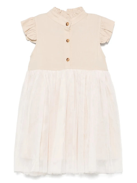  Donsje Tulle-panel Dress - Neutrals 