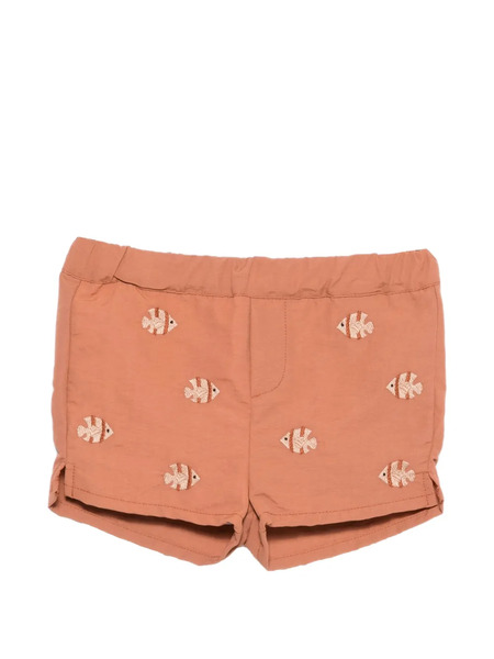  Donsje Wangu Embroidered Swim Shorts - Brown 