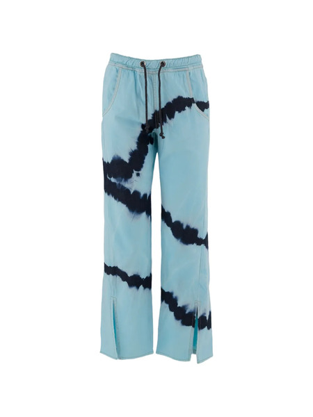  Don't @ Me Drawstring Tie-dye Jeans - Blue 