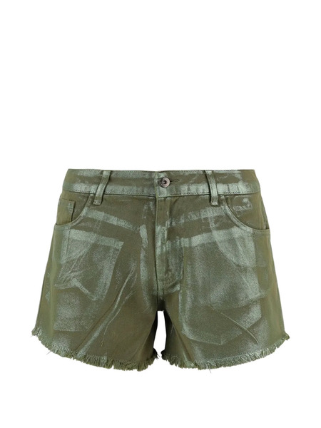  Don't @ Me Frayed Shorts - Green 