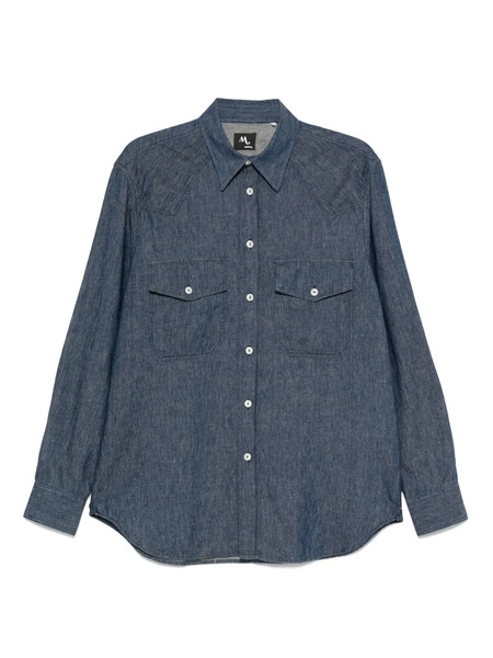  Doppiaa Double-pocket Denim Shirt - Blue 
