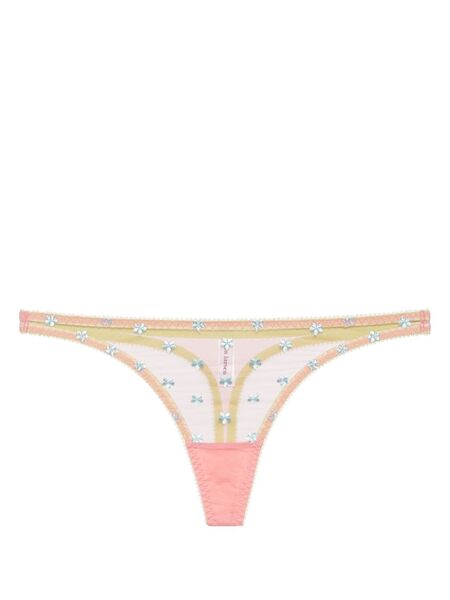  Dora Larsen Jaime Embroidered-design Thong - Pink 