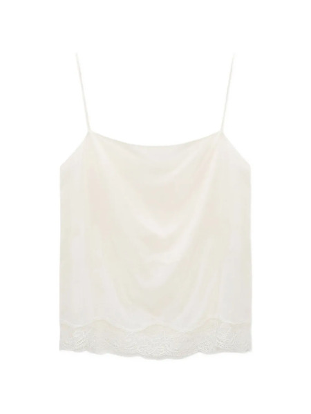  Dorothee Schumacher Habotai Silk Lace Trim Camisole - Neutrals 