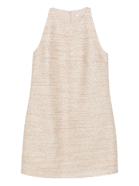  Dorothee Schumacher Halterneck Tweed Dress - Gold 