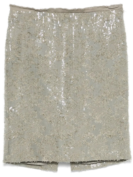  Dorothee Schumacher Sequinned Mini Skirt - Green 