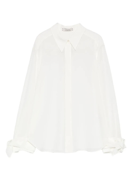  Dorothee Schumacher Tie-cuff Crepe Top - White 