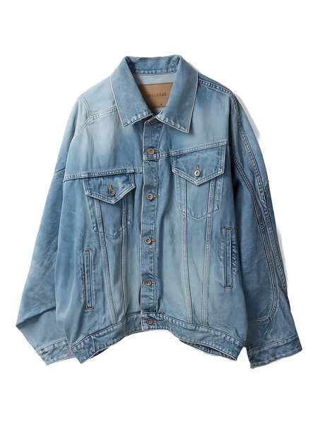  Doublet Asymmetric Denim Jacket - Blue 