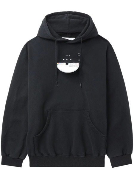  Doublet Cd-r Embroidered Cotton Hoodie - Black 