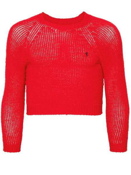  Doublet Chunk-knit Cropped Jumper - Red 