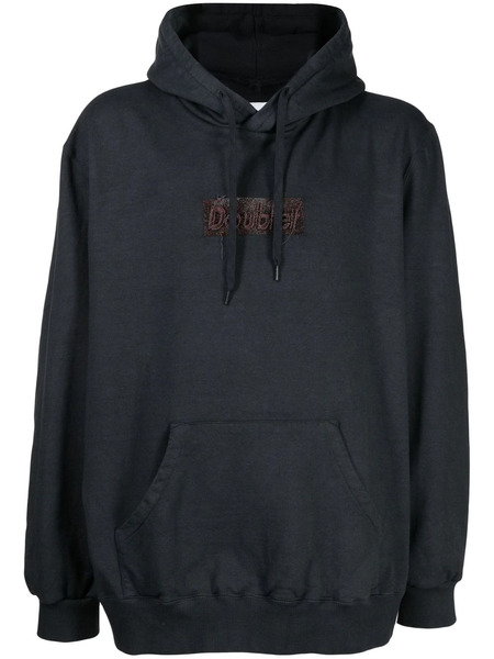  Doublet Logo-patch Cotton Hoodie - Grey 