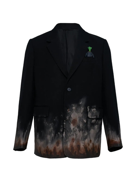  Doublet Mud-printed Blazer - Black 