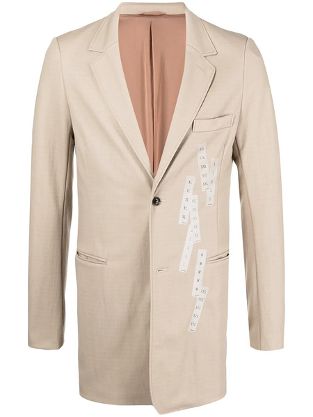  Doublet Tape-detail Single-breasted Blazer - Brown 