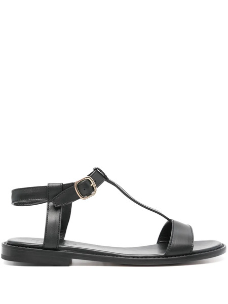  Doucal's Buckle-fastening Leather Sandals - Black 