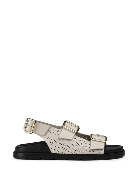  Doucal's Buckle Leather Sandals - Neutrals 
