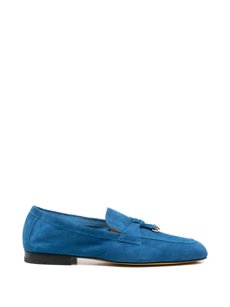  Doucal's Calf Suede Tassel Loafers - Blue 