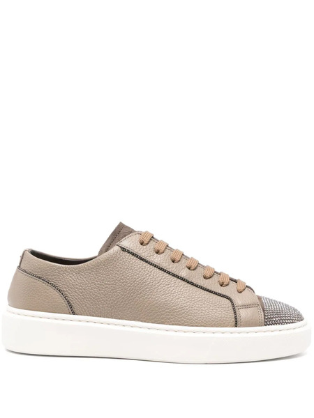  Doucal's Crystal-embellished Sneakers - Brown 