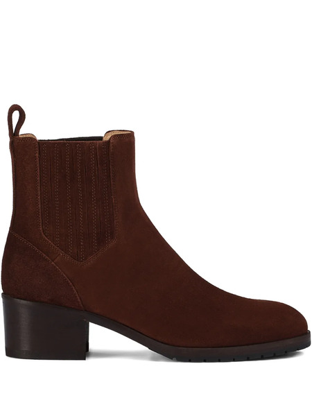  Doucal's Elastic-panel Suede Boots - Brown 