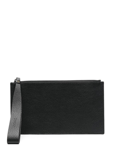  Doucal's Grained Leather Wallet - Black 