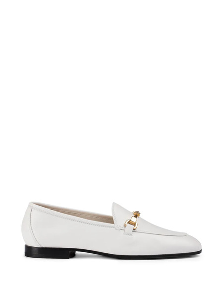  Doucal's Horsebit Leather Loafers - White 