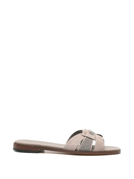  Doucal's Knotted Suede Sandals - Neutrals 