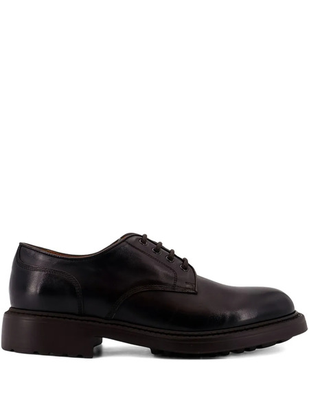  Doucal's Lace-up Leather Derby Shoes - Brown 