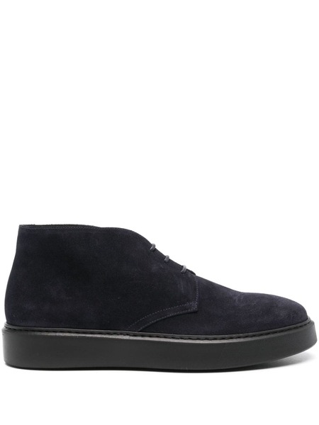  Doucal's Lace-up Suede Chukka Boots - Blue 