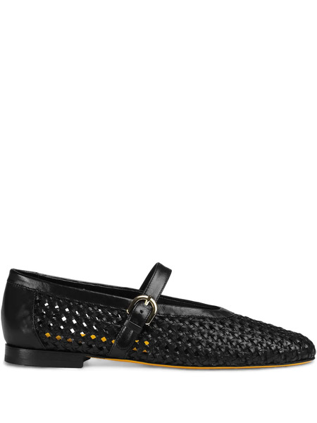  Doucal's Leather Ballerina Shoes - Black 
