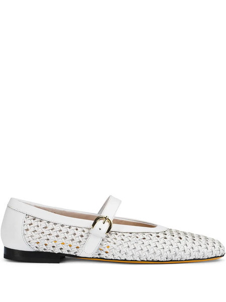 Doucal's Leather Ballerina Shoes - White 