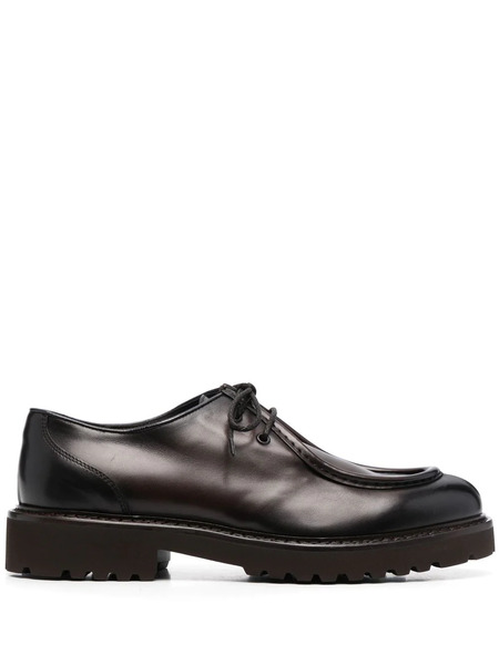  Doucal's Leather Boat Shoes - Brown 