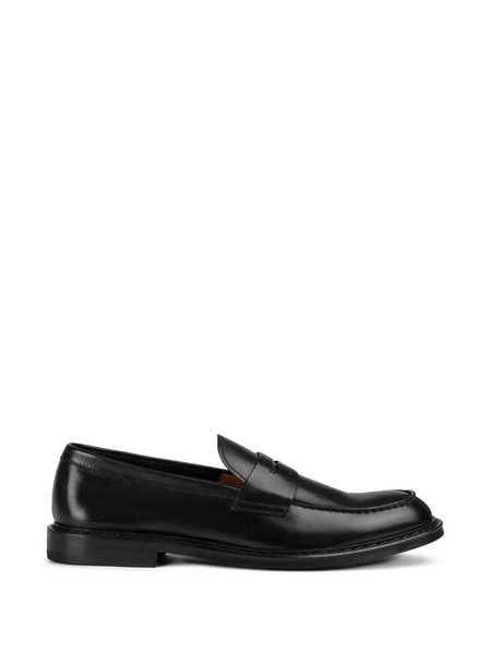  Doucal's Leather Penny Loafers - Black 