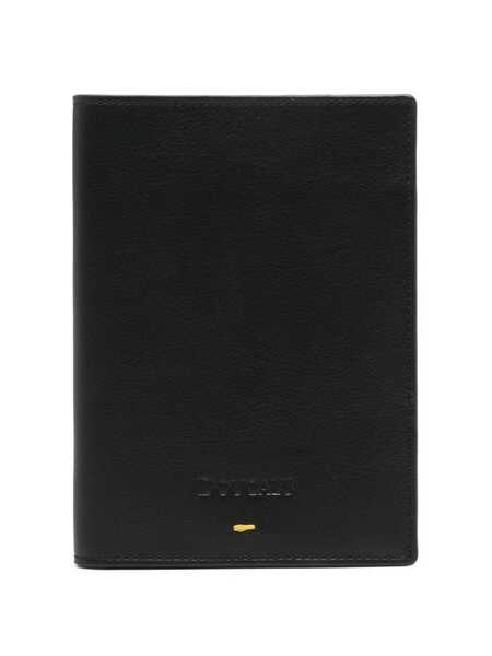  Doucal's Logo-debossed Leather Passport Holder - Black 