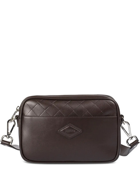  Doucal's Matelassé-detail Leather Messenger Bag - Brown 