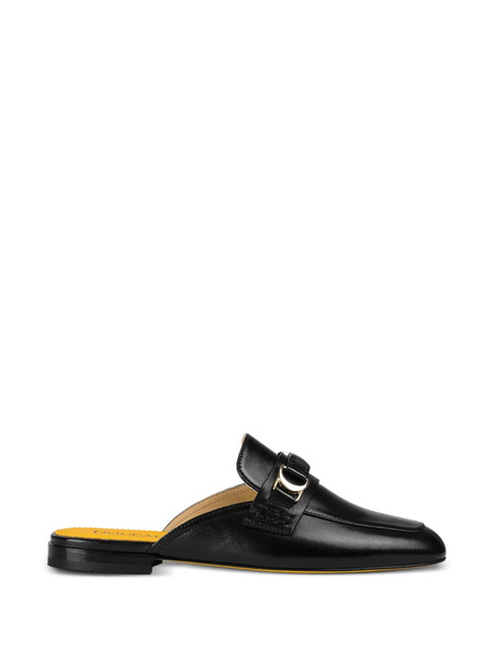  Doucal's Metal-detail Leather Mules - Black 