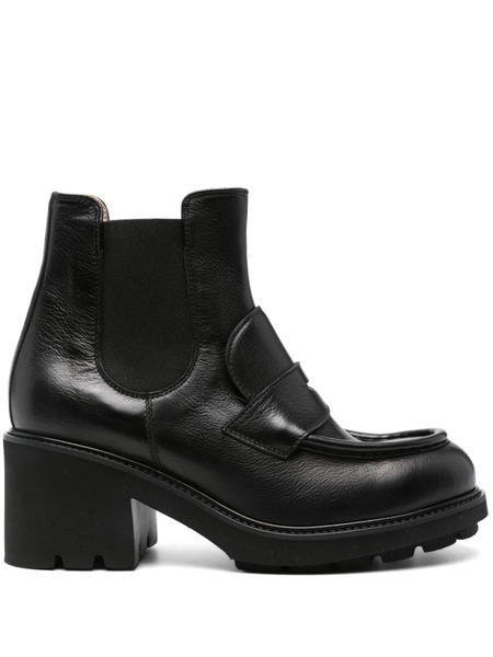  Doucal's 75mm Penny-slot Boots - Black 
