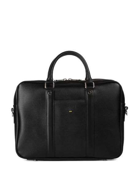  Doucal's Palmellato Leather Briefcase - Black 