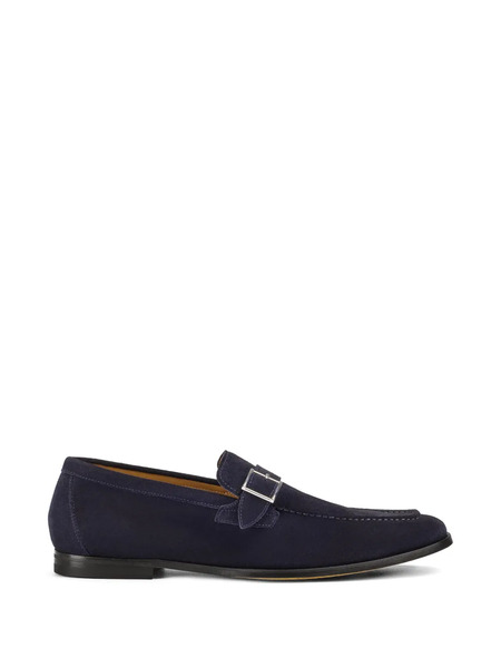  Doucal's Single-buckle Suede Loafers - Blue 