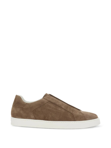  Doucal's Slip-on Suede Sneakers - Brown 