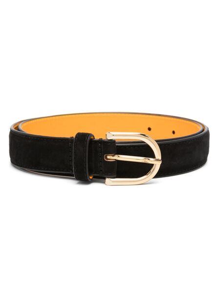  Doucal's Suede Adjustable Belt - Black 