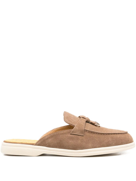  Doucal's Tassel-embellished Suede Mules - Neutrals 