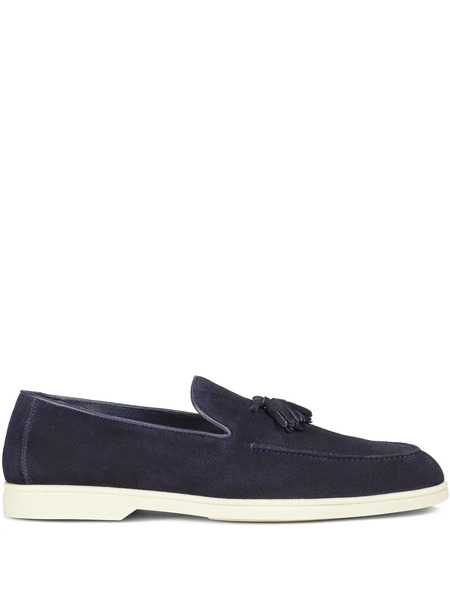  Doucal's Tassel Suede Loafers - Blue 