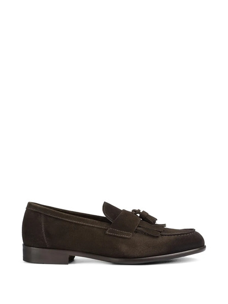  Doucal's Tassels Fringe Suede Loafers - Brown 