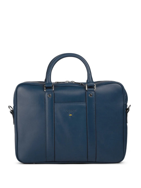  Doucal's Top-handle Leather Briefcase - Blue 